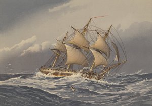 Fregata z 28 działami, około 1794