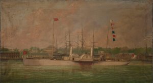 Parowiec wiosłowy "Ella autorstwa William Frederick Mitchell