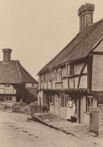 W Byworth, niedaleko Petworth, Sussex (zdjęcie czarno-białe)
