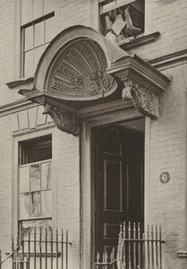 Drzwi, Bristol (zdjęcie czarno-białe) autorstwa William Galsworthy Davie