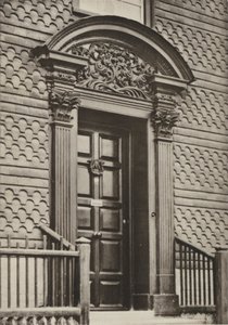 Drzwi, Cranbrook, Kent (zdjęcie czarno-białe) autorstwa William Galsworthy Davie