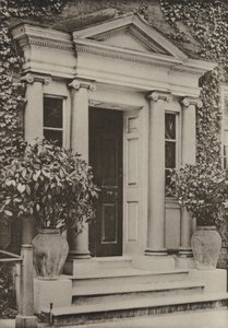 Drzwi, East Pallant, Chichester (zdjęcie czarno-białe) autorstwa William Galsworthy Davie