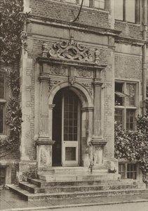Drzwi, na sądzie, Hatfield House (zdjęcie czarno-białe)