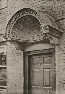 Doorway, Ledbury, Herefordshire (zdjęcie czarno-białe) autorstwa William Galsworthy Davie