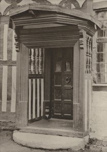 Doorway, The Middle House, Mayfield, Sussex (zdjęcie czarno-białe)