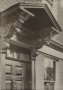 Drzwi, Uxbridge, Middlesex (zdjęcie czarno-białe) autorstwa William Galsworthy Davie
