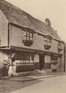 Star Inn, Alfriston, Sussex (zdjęcie czarno-białe) autorstwa William Galsworthy Davie