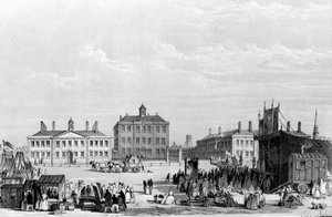 Old Liverpool Infirmary and Alms-Houses, z cyrkiem Johna Cooke
