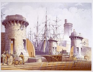 Sailors Dockside, z „Modern Liverpool Illustrated”, grawerowane przez Williama Gavina Herdmana i Jamesa Orra Marplesa, z opisami A. Pickeringa, opublikowane w 1864 roku