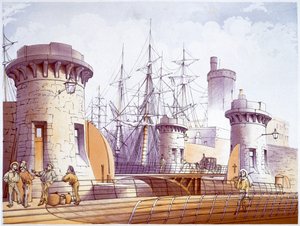 Marynarze na nabrzeżu, Liverpool, 1864 autorstwa William Gawin Herdman