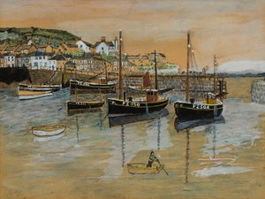 Port Mousehole (toaleta i gwasz na papierze) autorstwa William George