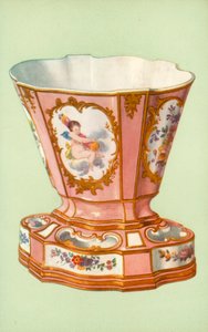 Wazon, Sevres, róża Pompadour (kolor lito)