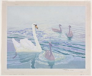 Łabędzie i Cygnets autorstwa William Giles