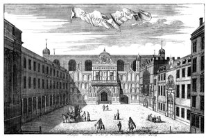 Perspektywa Guildhall, City of London, 1755 1886.