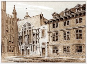 Zachodni front kaplicy Guildhall, City of London, 1886