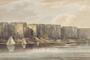 Palisades, nr 19 z Portfolio rzeki Hudson, rycina J. Hill, 1821-25