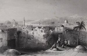 Basen Ezechiasza, Jerozolima (rycina) autorstwa William H. Bartlett