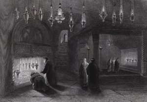 Sanktuarium Narodzenia, Betlejem (rycina) autorstwa William H. Bartlett