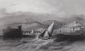 Sydon i Góra Liban, od strony morza (rycina) autorstwa William H. Bartlett