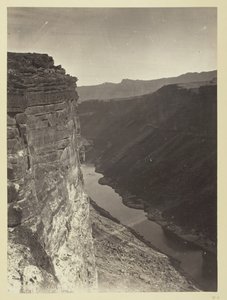 Grand Canon, rzeka Kolorado, w pobliżu Paria Creek, patrząc na wschód, 1872.