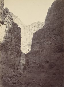 Ściany wapienne, Kanab Wash, rzeka Kolorado, 1872.