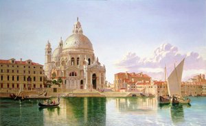 Widok Santa Maria Della Salute, Wenecja (olej na płótnie) autorstwa William H. Burnett
