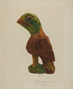 Pa. Niemiecki Rzeźbiony Ptak, c. 1939.