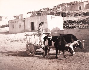 The Old Carreta, Laguna, Nowy Meksyk autorstwa William H. Jackson