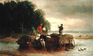 Gathering Sedge, Shrewsbury River, New Jersey autorstwa William Hahn