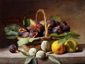 Martwa natura z figami i orzechami włoskimi autorstwa William Hammer