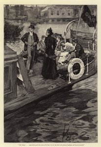 Pływanie łodzią po Tamizie autorstwa William Hatherell