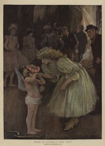 Kupidyn w niebezpieczeństwie, dobra wróżka (chromolitho) autorstwa William Hatherell