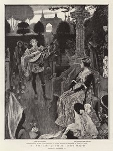 Gdybym był królem w teatrze św. Jakuba autorstwa William Hatherell