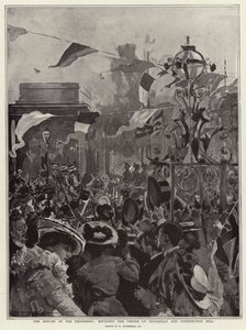 Powrót procesji, okrążając róg Piccadilly i Wzgórze Konstytucji autorstwa William Hatherell