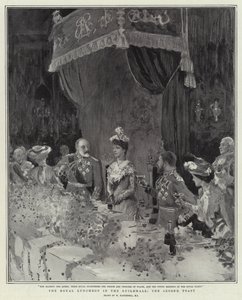 Królewskie śniadanie w Guildhall, Drugi Toast autorstwa William Hatherell