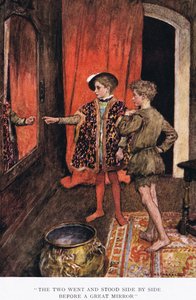 „Oboje poszli i stanęli obok siebie przed wielkim lustrem” autorstwa William Hatherell