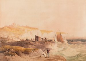Dover, data nieznana (akwarela i ołówek na papierze) autorstwa William Havell