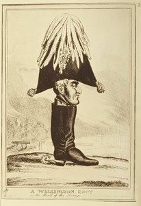 But Wellingtona, czyli szef armii, 1827 autorstwa William Heath