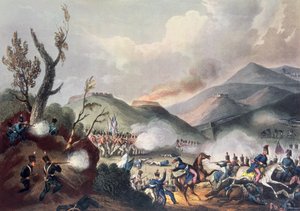 Bitwa pod Busaco, 27 września 1810, rytowana przez Thomasa Sutherlanda (BC 1785)