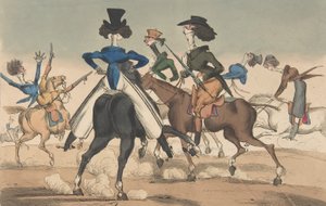 Dandies w Rotten Row, 21 stycznia 1819. autorstwa William Heath