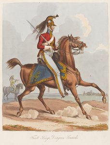 First Kings Dragon Guards, 1820 (kolorowa akwatinta) autorstwa William Heath