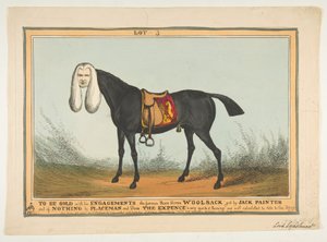 Do sprzedania ze wszystkimi jego zaręczynami — słynny worek z koniem wyścigowym, 29 czerwca 1829 r. autorstwa William Heath