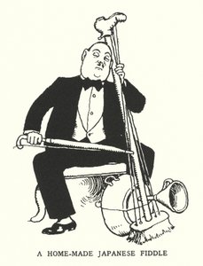 Domowe japońskie skrzypce (lito) autorstwa William Heath Robinson