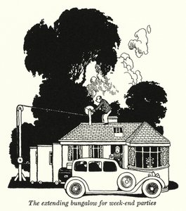 Rozbudowany bungalow na imprezy weekendowe (lito) autorstwa William Heath Robinson