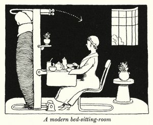 Nowoczesna sypialnia-salon (lito) autorstwa William Heath Robinson