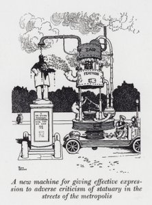 Nowa machina do skutecznego wyrażania negatywnej krytyki rzeźb na ulicach metropolii (lito) autorstwa William Heath Robinson