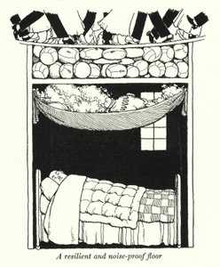 Sprężysta i dźwiękoszczelna podłoga (lito) autorstwa William Heath Robinson