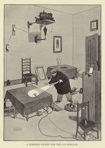 Pakiet-niespodzianka dla kota włamywacza autorstwa William Heath Robinson