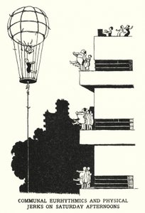 Gminne rytmiki i szarpnięcia fizyczne w sobotnie popołudnia (lito) autorstwa William Heath Robinson