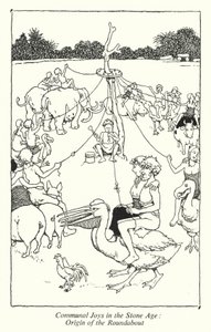 Radości społeczne w epoce kamienia, pochodzenie ronda (lito) autorstwa William Heath Robinson